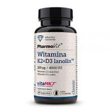 Zdjęcie produktu - PHARMOVIT Witamina K2 + D3 lanolin, 60kaps