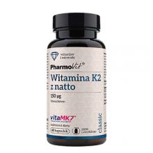 Zdjęcie produktu - PHARMOVIT Witamina K2 z natto, 60 kaps