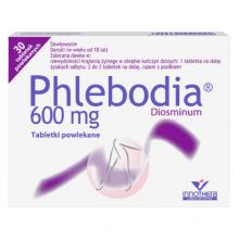 Zdjęcie produktu - PHLEBODIA - 600 mg x 30 tabletek - Leczenie niewydolności żylnej