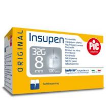 Zdjęcie produktu - PIC Insupen Igły do pen&oacute;w insulinowych 32G 8mm, 100 sztuk USZKODZONE TEKTUROWE OPAKOWANIE (BRAK 2SZT PEN&Oacute;W)