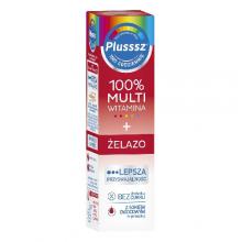 Zdjęcie produktu - Plusssz 100% Multiwitamina + Żelazo, 20 tabletek musujących