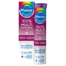 Zdjęcie produktu - Plusssz 100% Multiwitamina +Żeń-Szeń, 20 tabletek musujących 