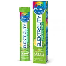 Zdjęcie produktu - Plusssz Elektrolity + multiwitamina, smak cytryna & mięta, 24 tabletek musujących