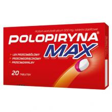 Zdjęcie produktu - Polopiryna Max 500 mg - 20 tabletek dojelitowych