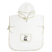 Zdjęcie produktu - Poncho dziecięce bambusowe panda 92/98 Ecru