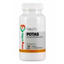 Zdjęcie produktu - MyVita Potas 450 mg, 100 tabl.