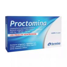 Zdjęcie produktu - Proctomina czopki doodbytnicze przeciw hemoroidom - 10 sztuk