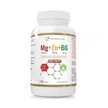 Zdjęcie produktu - Progress Labs Mg+Zn+B6, 120 tabl.