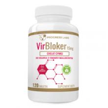 Zdjęcie produktu - Progress Labs Virbloker Chelat cynku 15 mg smak malinowy, 120 tabl. do ssania