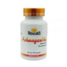 Zdjęcie produktu - PROHERBIS Ashwagandha ekstrakt, 90 kaps.