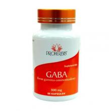 Zdjęcie produktu - PROHERBIS GABA 500mg, 60 kapsułek KR&Oacute;TKA DATA 30.09.2026