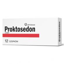 Zdjęcie produktu - Proktosedon, 12 czopk&oacute;w - lek na hemoroidy