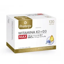 Zdjęcie produktu - Protego Witamina K2+D3 MAX, 120 kaps.