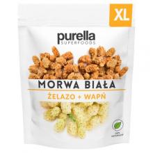 Zdjęcie produktu - Purella Superfoods Morwa Biała suszona Żelazo + Wapń, 100 g KR&Oacute;TKA DATA 31.08.2026