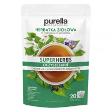 Zdjęcie produktu - PURELLA Superherbs Mieszanka zi&oacute;ł do zaparzania Oczyszczanie, 20x1,75g