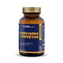 Zdjęcie produktu - PUREO Health Kurkumina + piperyna, 60 kapsułek