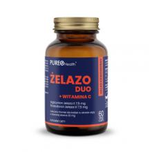 Zdjęcie produktu - PUREO Health Żelazo Duo + Witamina C, 60kaps.