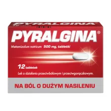 Pyralgina 500mg - 12 tabletek - lek przeciwb&oacute;lowy i przeciwgorączkowy