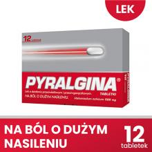 Pyralgina 500mg - 12 tabletek - lek przeciwb&oacute;lowy i przeciwgorączkowy