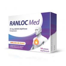 Zdjęcie produktu - Ranloc Med 20mg lek na zgagę i kwaśne odbijanie, 14 tabletek