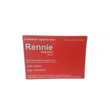 Zdjęcie produktu - Rennie Antacidum smak miętowy, 24tabl. do rozgryzania i żucia Delfarma