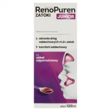 Zdjęcie produktu - RENOPUREN Zatoki Junior płyn - 120 ml
