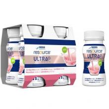 Zdjęcie produktu - Resource Ultra+ smak truskawkowy, 4 x 125 ml USZKODZONE TEKTUROWE OPAKOWANIE