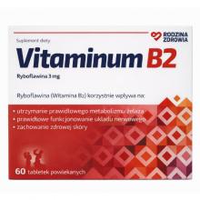 Zdjęcie produktu - Rodzina Zdrowia Vitaminum B2, 60 tabl.