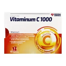 Zdjęcie produktu - Rodzina Zdrowia Vitaminum C 1000, 15 kapsułek KR&Oacute;TKA DATA 30.11.2026