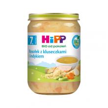 Zdjęcie produktu - HiPP BIO Rosołek z kluseczkami i indykiem po 7. miesiącu, 190 g
