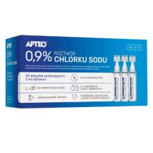Zdjęcie produktu - Roztw&oacute;r chlorku sodu 0,9%, 40 ampułek x 5ml USZKODZONE OPAKOWANIE TEKTUROWE