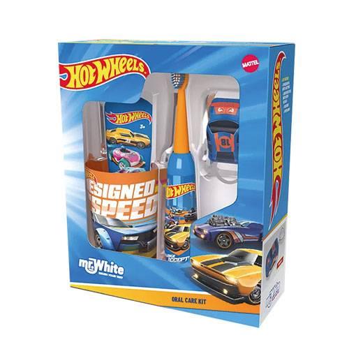 Miniaturka artykułu - Mr.White Zestaw do mycia zęb&oacute;w dla dzieci Hot Wheels