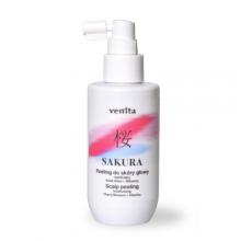 Zdjęcie produktu - Venita Sakura Peeling nawilżający do sk&oacute;ry głowy z kwiatem wiśni i witaminami, 150 ml
