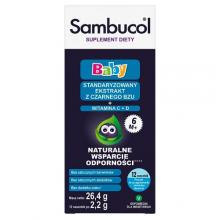 Zdjęcie produktu - Sambucol Baby, 12 saszetek USZKODZONE TEKTUROWE OPAKOWANIE 
