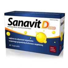 Zdjęcie produktu - Sanavit D 2000 Witamina D3, 60kaps. Polski Instytut Farmacji