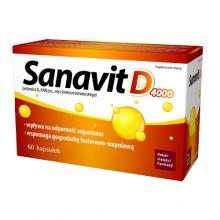 Zdjęcie produktu - Sanavit D 4000 Witamina D3, 60kaps. Polski Instytut Farmacji