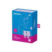 Satisfyer Feel Confident Kubeczki menstruacyjne 15ml + 20ml Lila, 2 szt.