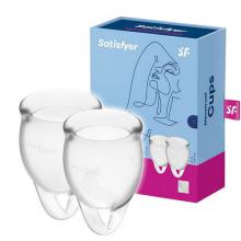 Satisfyer Feel Confident zestaw kubeczk&oacute;w menstruacyjnych 15ml + 20ml Transparent