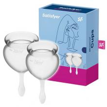 Satisfyer Feel Good Mentrual zestaw kubeczk&oacute;w menstruacyjnych 15ml + 20ml Transparent