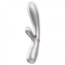 Satisfyer Hot Lover Wibrator typu kr&oacute;liczek podgrzewany srebrny