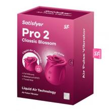 Zdjęcie produktu - SATISFYER PRO 2 Classic Blossom Liquid Air Technology Wibrator pulsacyjny, 1 szt.