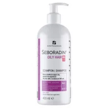 Zdjęcie produktu - SEBORADIN Oily Hair Szampon do włos&oacute;w przetłuszczających się, osłabionych lub wypadających, 400ml