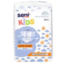 Zdjęcie produktu - SENI KIDS JUNIOR SUPER Pieluchomajtki dla dzieci, 30 sztuk