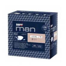 Zdjęcie produktu - SENI Man Light Level 1, 15 szt. - Anatomiczne wkłady urologiczne dla mężczyzn USZKODZONE OPAKOWANIE ZBIORCZE