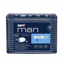 Zdjęcie produktu - SENI Man Normal Level 2, 15 szt. - Anatomiczne wkłady urologiczne dla mężczyzn