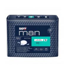 Zdjęcie produktu - SENI Man Extra Level 3, 15 szt. - Anatomiczne wkłady urologiczne dla mężczyzn