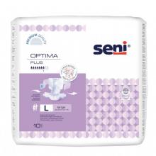 SENI OPTIMA PLUS LARGE Pieluchomajtki z pasem biodrowym, 10 sztuk