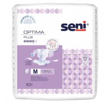 Zdjęcie produktu - SENI OPTIMA PLUS MEDIUM Pieluchomajtki z pasem biodrowym, 10 sztuk