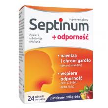 Zdjęcie produktu - Septinum +odporność, 24 tabletki do ssania BRAK TEKTUROWEGO OPAKOWANIA