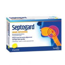 Zdjęcie produktu - Septogard smak cytrynowy, 20 pastylek